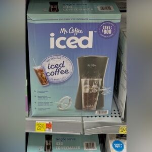 NWT Mr. Coffee® Iced™ Coffee Maker with Reusable Plastic Tumbler, Black in BOX